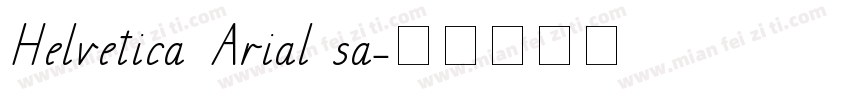 Helvetica Arial sa字体转换